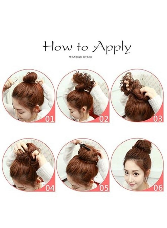 Chanderkash 1PCS Messy Bun Hair Piece Synthetic Hair Extension With Elastic Rubber Band (Brown, Pack of 1) - Image 4
