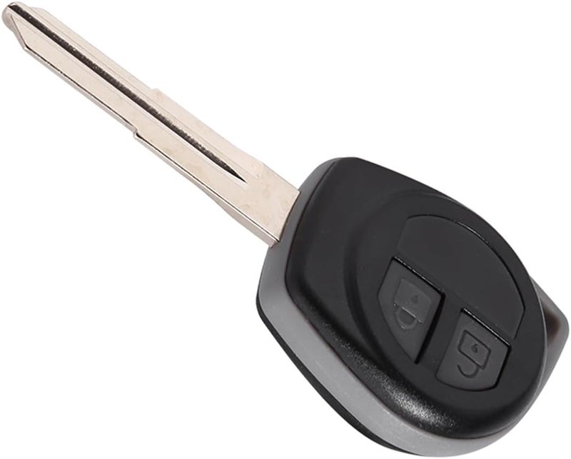 Drfeify Key Remote Shell Case for Vitara Swift Ignis SX4 Liana Alto, 2 Buttons, Black, Uncut Vane/Wing, DIY Replacement Option - Image 1