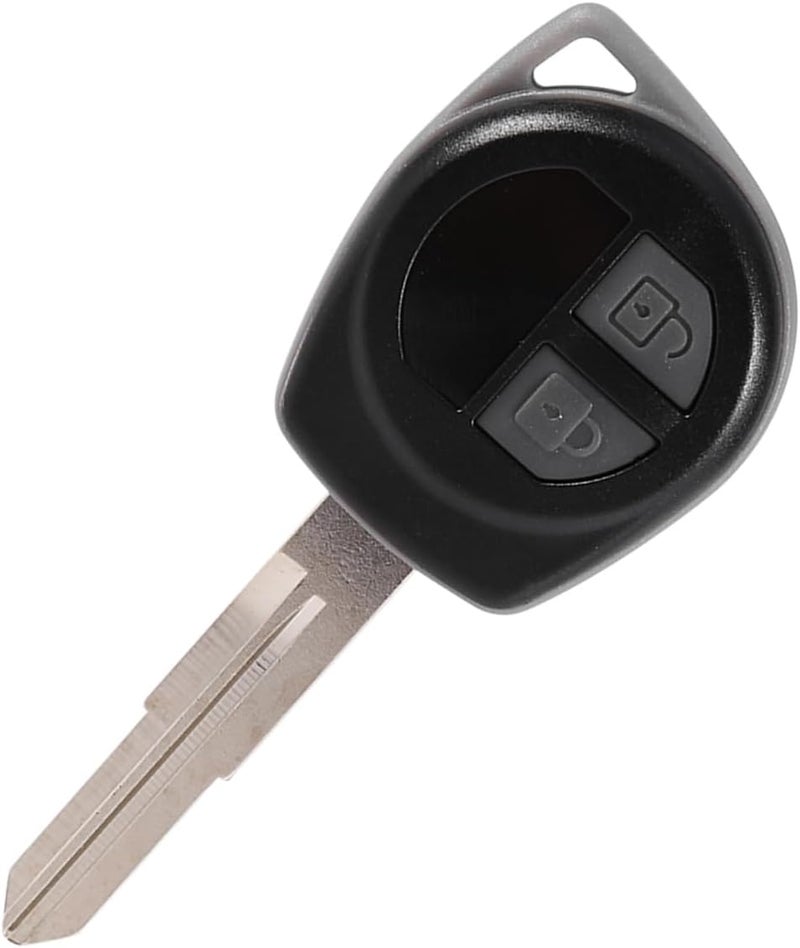 Drfeify Key Remote Shell Case for Vitara Swift Ignis SX4 Liana Alto, 2 Buttons, Black, Uncut Vane/Wing, DIY Replacement Option - Image 2