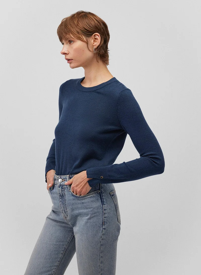 MAVI CREW NECK BASIC SWEATER dress blues