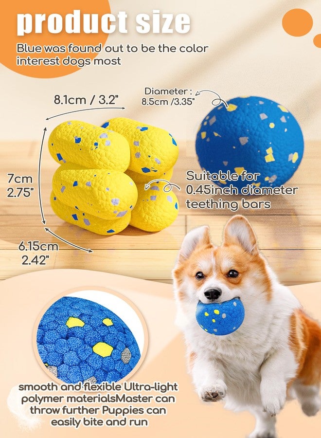Moonorange Upgrade Indestructible Tennis Balls for Aggressive Chewers, Durable Bouncy Dog Toy, Interactive Fetch Game (Yellow + Blue) - Image 5