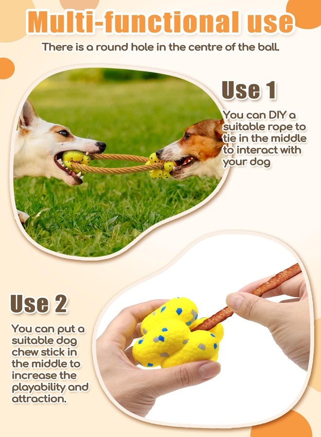 Moonorange Upgrade Indestructible Tennis Balls for Aggressive Chewers, Durable Bouncy Dog Toy, Interactive Fetch Game (Yellow + Blue) - Image 2