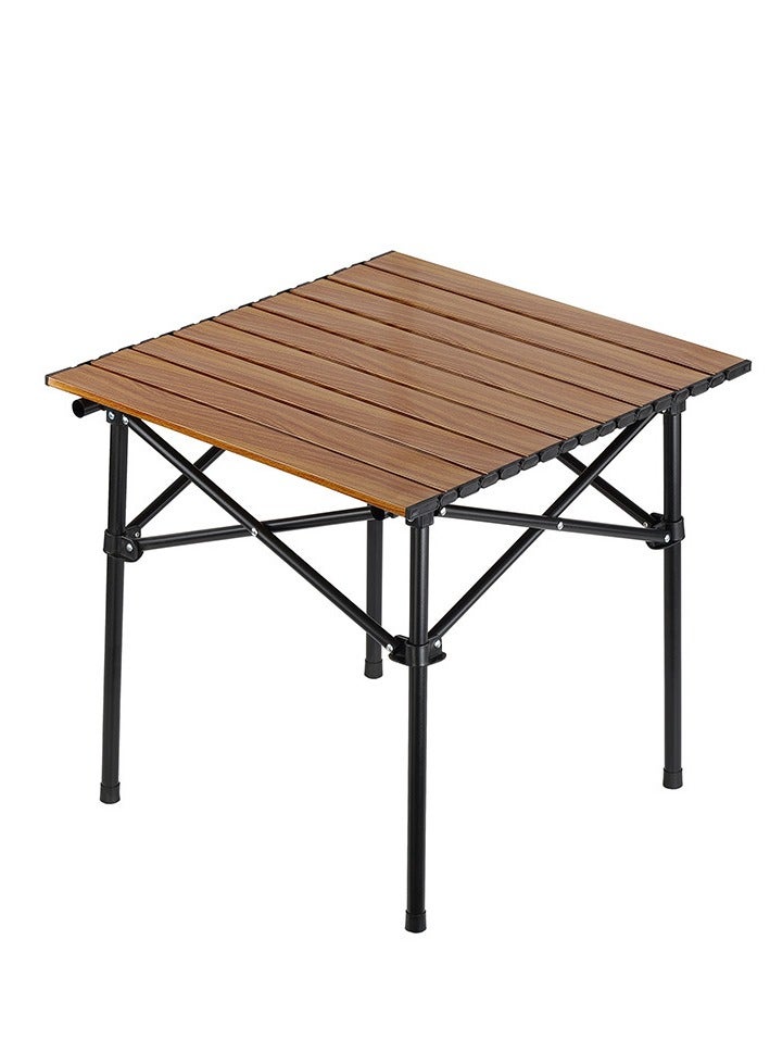 Portable picnic table in natural wood color - Image 1