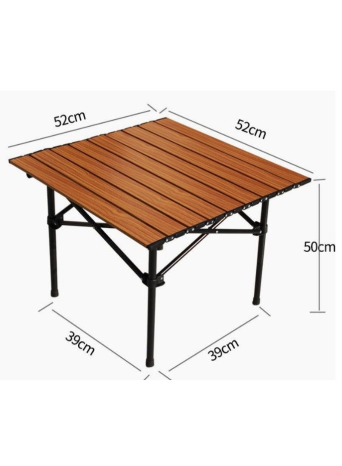 Portable picnic table in natural wood color - Image 2