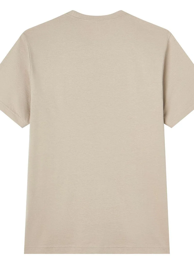 Giordano  Men’s Slim Cotton Crew Neck Signature Print Tee for Men | Best Price UAE