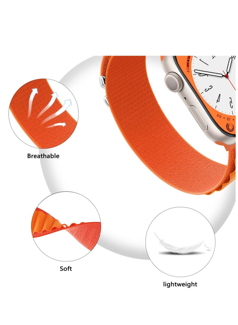 BORTONY Apple Watch Band 42mm 44mm 45mm 49mm 4 Pack Alpine Loop Nylon Band Women Men with Adjustable Metal G-Hook Strap for iWatch Ultra Series SE 8/7/6/5/4/3/2/1  - Image 2