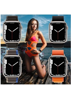 BORTONY Apple Watch Band 42mm 44mm 45mm 49mm 4 Pack Alpine Loop Nylon Band Women Men with Adjustable Metal G-Hook Strap for iWatch Ultra Series SE 8/7/6/5/4/3/2/1  - Image 4