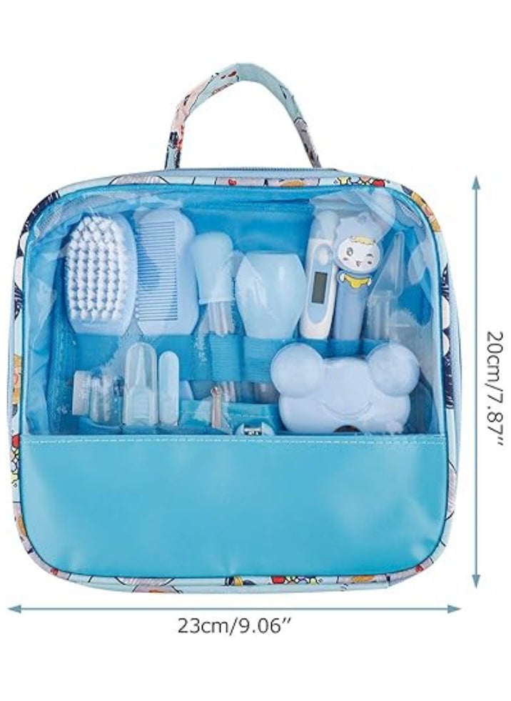 Generic Moonvvin 13pcs Baby Care Kit / Health Care Accessories Set for Home Travel Health Care Accessories with Carry Bag (Blue)  - Image 2