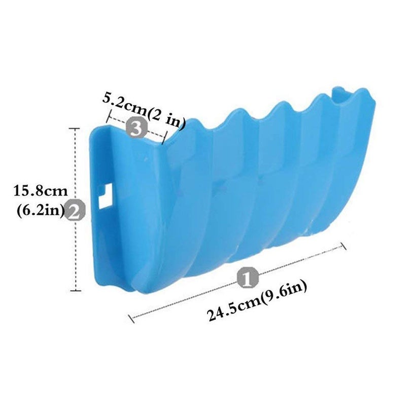 Sage Square رف علف محمول بلاستيكي ومرفق قفص للأرانب/خنازير غينيا/فرتس (أزرق)، 24.51 سم، H_15.8 سم، W_24.51 سم - Image 1