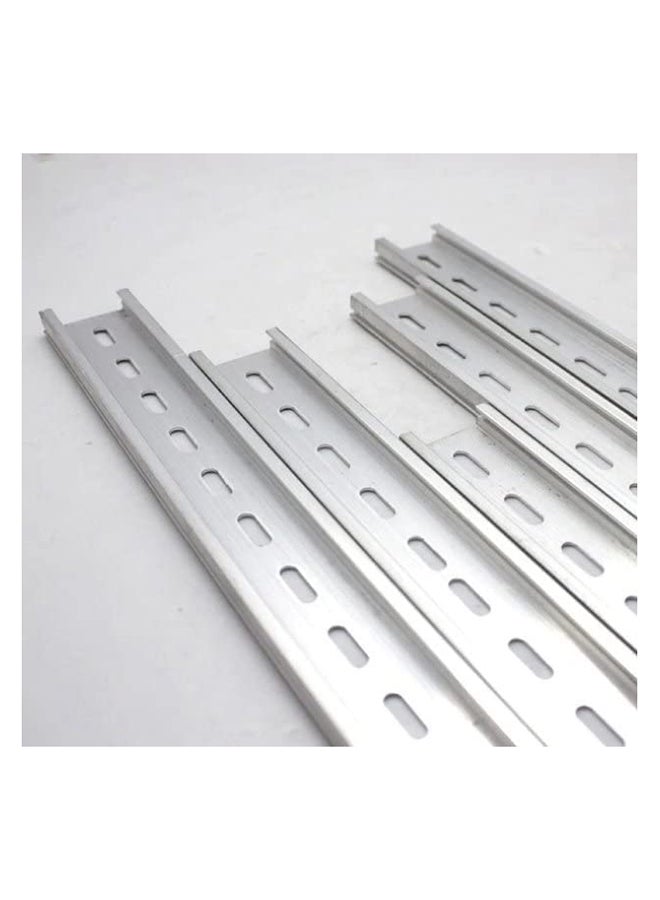 KLEMSAN Din Rail Aluminum Top Hat Slotted DIN Rail with RoHS 15mm Width Height 5.5mm Made in Turkey 1mm/1.5mm Thickness Galvanized Silver Slotted Unslotted Turkey (n MR 15 x 5.5mm Slotted 1 Meter) 