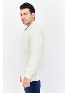 Men Crew Neck Crochet Sweater, White - pzsku/Z4E50280AAE1FBDC72FB8Z/45/_/1737642957/01f95647-ec06-4501-b86a-c6c88662481f