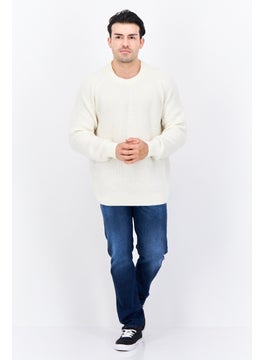 Men Crew Neck Crochet Sweater, White - pzsku/Z4E50280AAE1FBDC72FB8Z/45/_/1737642959/a683caa2-d019-4479-840c-52f7bb3bd694