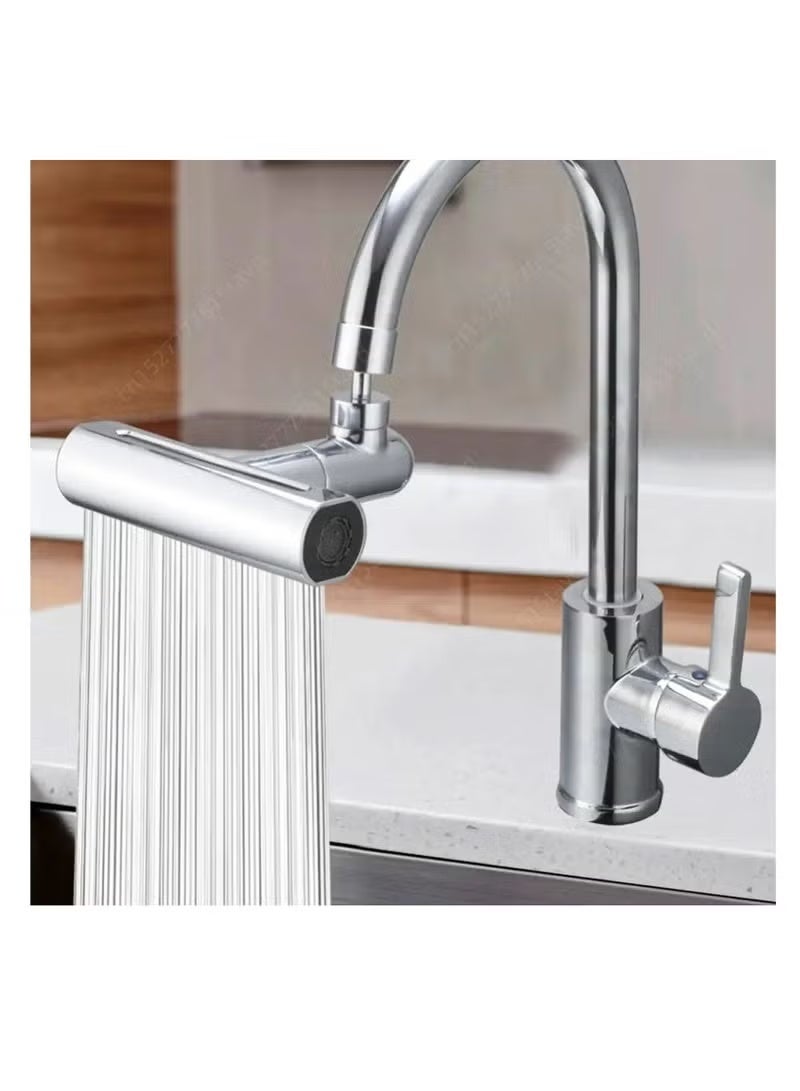 GUIGUZI Bathroom Tap Attachment, Rotating Waterfall Tap Aerator Extension, 4-in-1 Multifunctional Water Saver for Tap, Rotating Tap Aerator for Kitchen Taps - Image 3