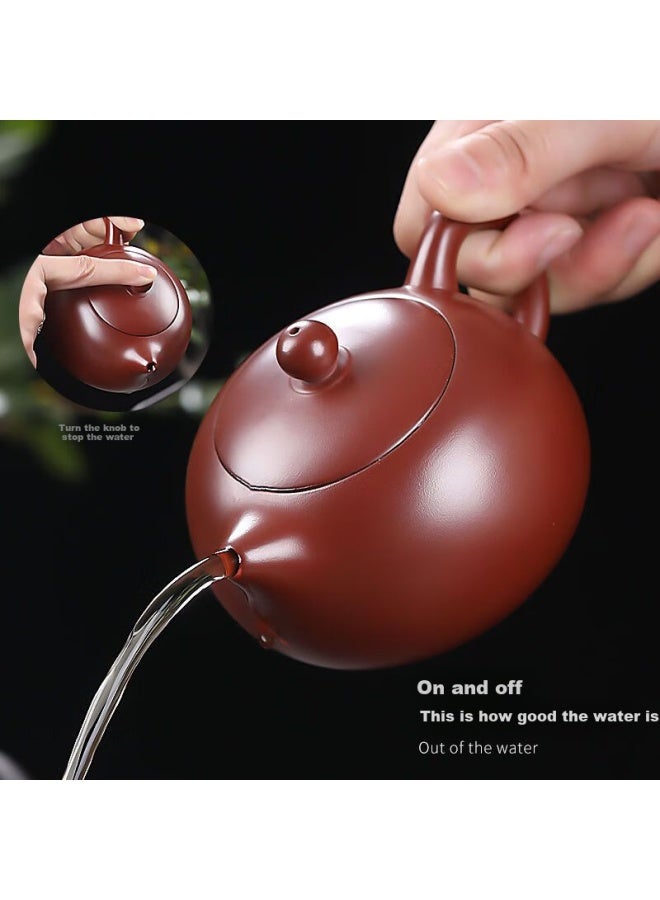 Mengting Purple Clay Teapot Handmade Household Tea Pot Original Ore Red Clay Purple Clay Kung Fu Tea Set Tea Pot - Image 5