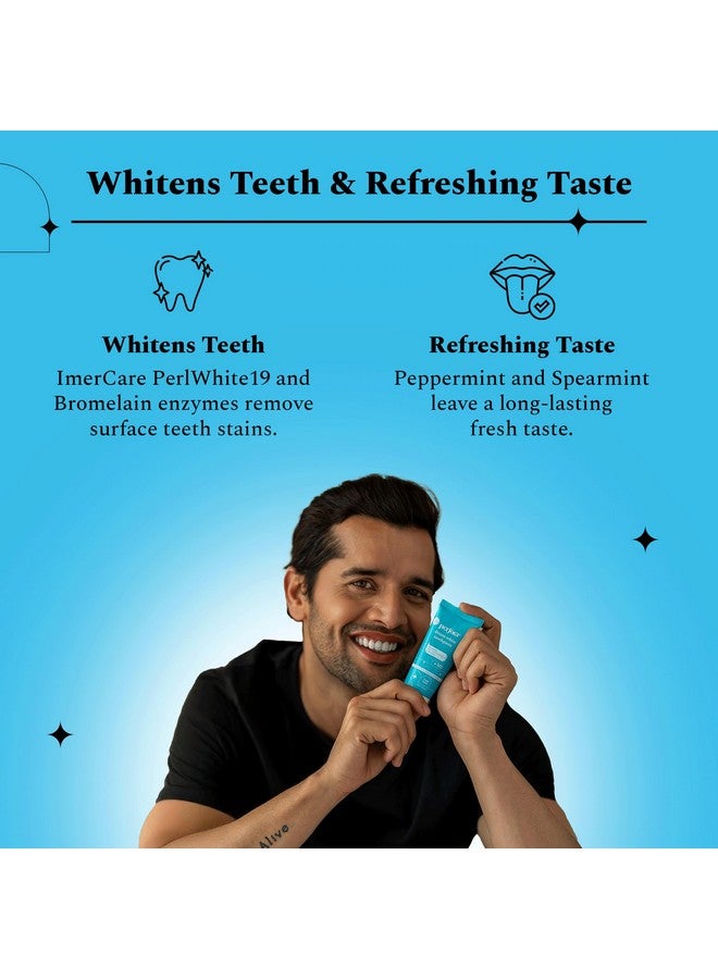 بيرفورا معجون أسنان لتبييض الأسنان - 75 جرام | العناية بالفم ومعجون الأسنان | معجون أسنان لتبييض الأسنان على الفور | معجون أسنان للأطفال والكبار | معجون أسنان خالٍ من كبريتات لوريث الصوديوم | بدون محليات صناعية | معتمد من قبل منظمة صنع آمن | معجون أسنان جل نباتي - نعناع منعش (نكهة) - Image 2