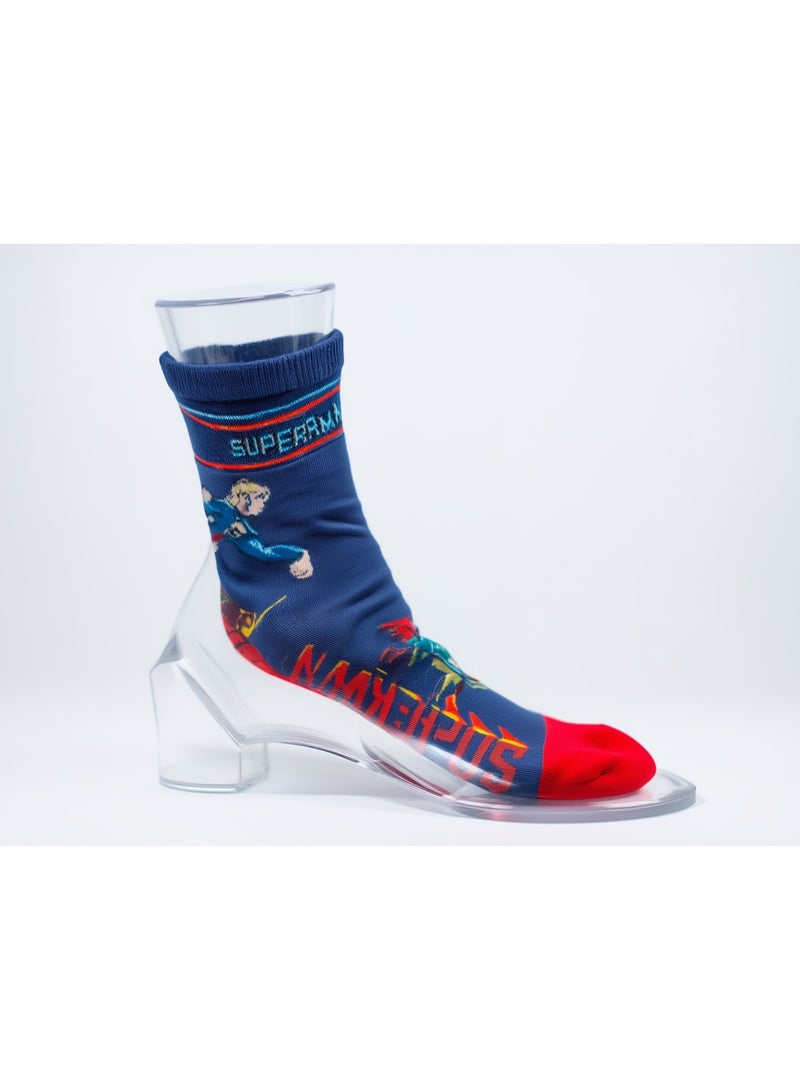 SUPERMAN 3 PAIRS | SUPERMAN ANKLET SOCKS 78% COTTON| 18% POLYESTER | 4% ELASTANE - Image 3
