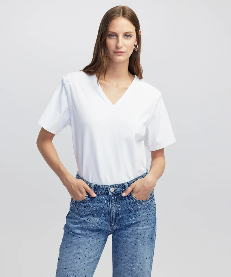 Ipekyol Regular Fit Stud-Embellished T-Shirt