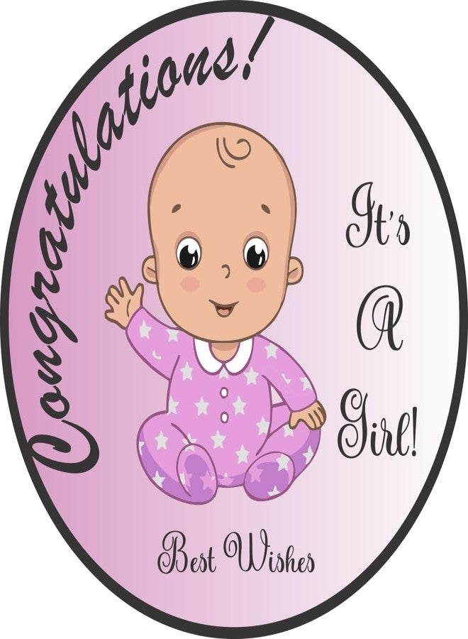 The Thrift Store? Its a Girl Baby Stickers for Baby Shower Or Baby Sprinkle Party, Baby Shower Kisses Stickers, Baby Shower Pink Favors, Baby Shower Labels, Baby Shower Gift ((56 Large 2.5)) - Image 1