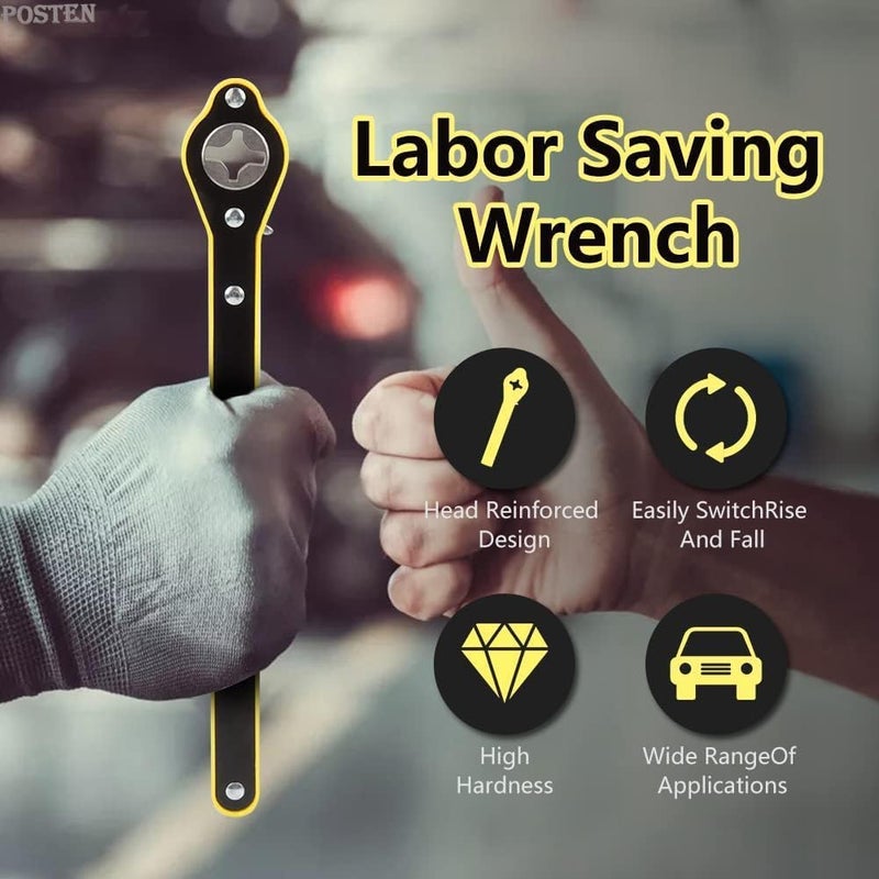 Heavy Duty Universal Car Jack Ratchet Wrench|360 forward and reverse knob Labor-Saving design|Scissor Jack Lift Speed Handle Tool|Jack Lug Handle Tool|Tire Wheel Jack Wrench - Image 1