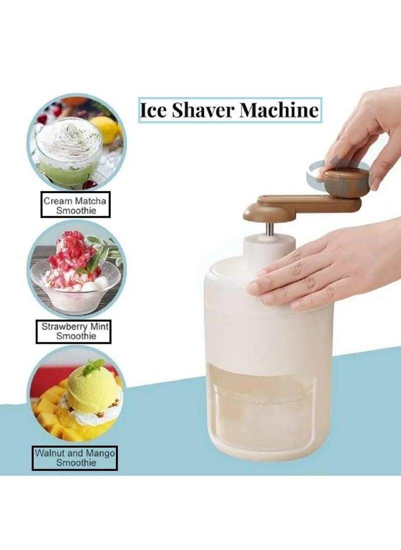 Kytaste Kytaste Manual Ice Shaver With Stainless Steel Blades EasyOperated Ice Gola Maker Snow Cones Maker With Frozen Mold Ice HandCranked Household Ice Breaker For Ice Cream 1PC  - Image 3