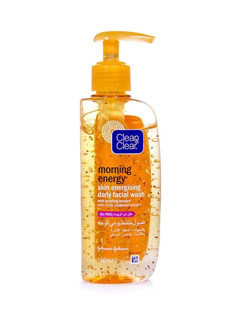 Clean & Clear Daily Facial Wash Morning Energy Skin Energising 150ml - Image 1