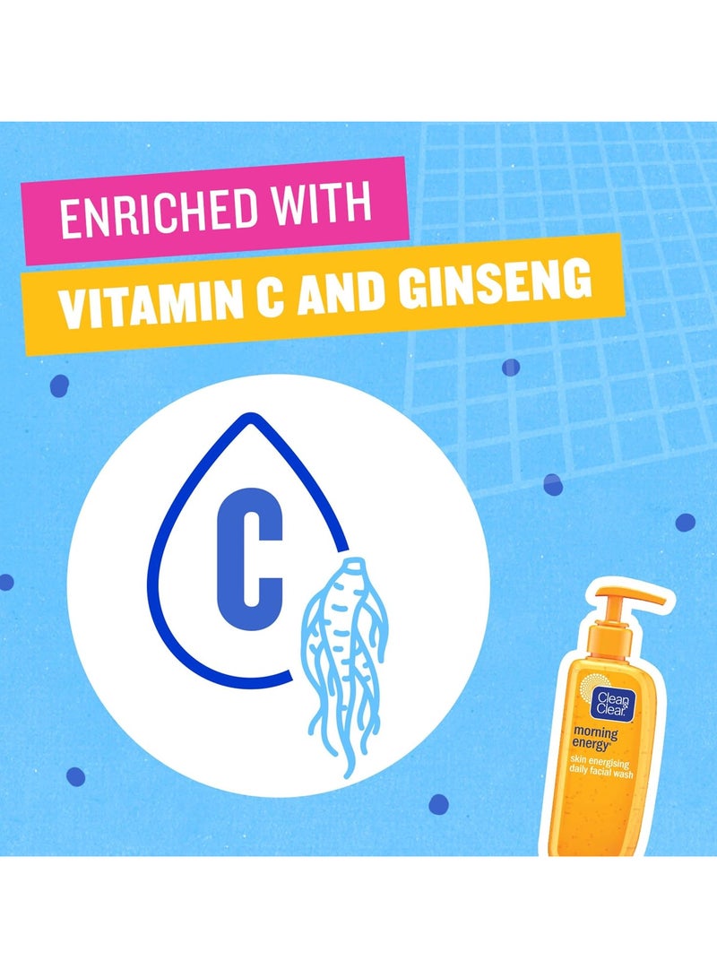 Clean & Clear Daily Facial Wash Morning Energy Skin Energising 150ml - Image 2