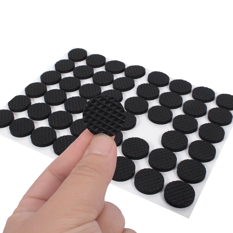 48Pcs Black NOn slip Self Adhesive Floor Protectors Furniture Sofa Table Chair Rubber Feet Pads - Image 1