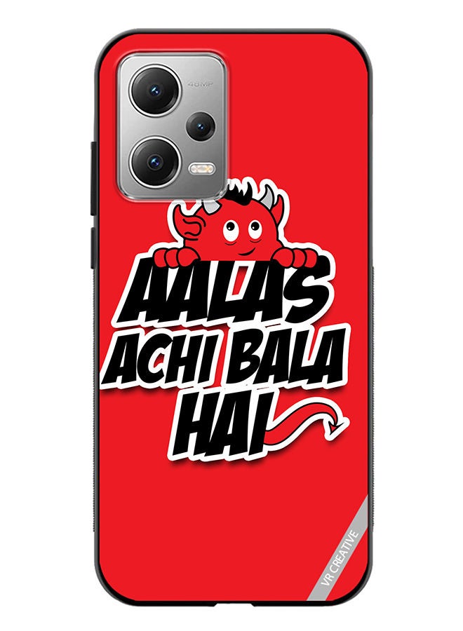 VR CREATIVE Protective Case Cover For Xiaomi Redmi Note 12 Aalas Achi Bala Hai Hindi Quote Design Multicolour - Image 1