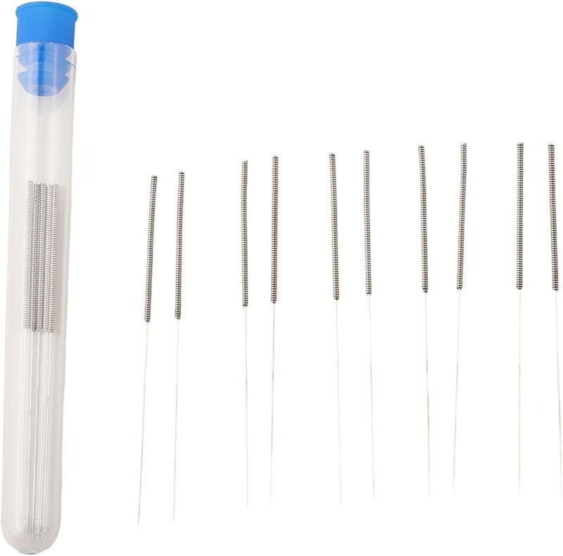 طقم تنظيف فوهة طابعة ثلاثية الأبعاد من الفولاذ المقاوم للصدأ 50 قطعة إبر مرنة 0.4 مم - Image 2