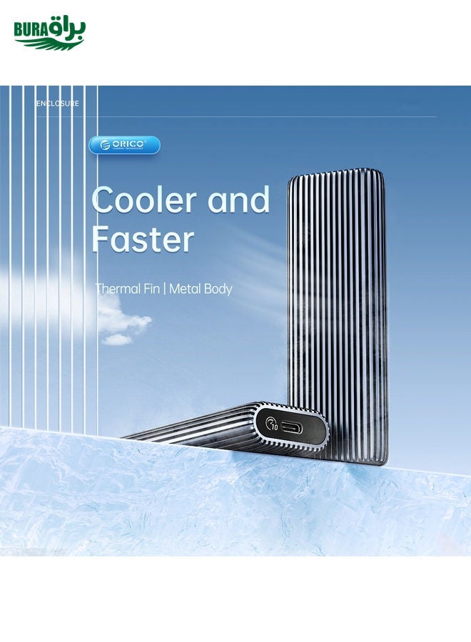 BURAQ ORICO AM2C3 M.2 NGFF SSD Enclosure(Grey) - Image 4