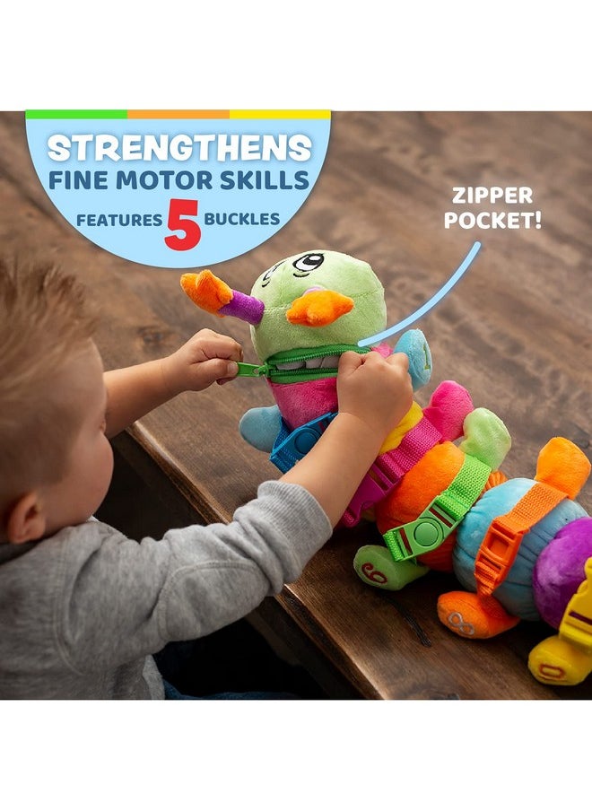 Buckle Toys - Bentley Caterpillar Travel With Toddler Must Have Activity Toy Fine Motor Skill Development Counting And Color Recognition Stuffed Animal - Image 1