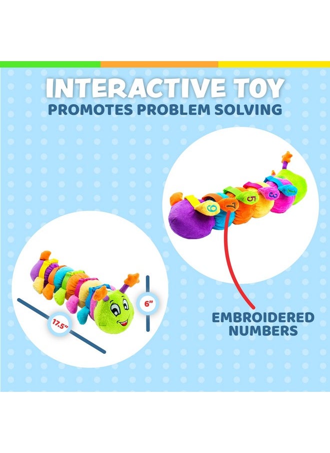 Buckle Toys - Bentley Caterpillar Travel With Toddler Must Have Activity Toy Fine Motor Skill Development Counting And Color Recognition Stuffed Animal - Image 1