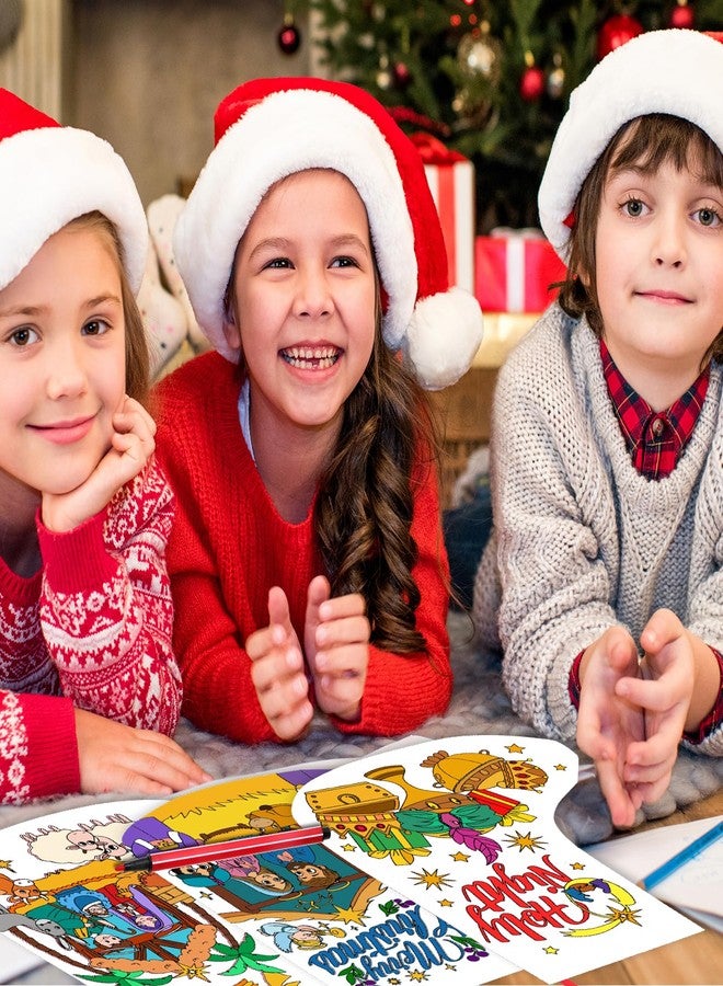 هواف مجموعة HOWAF المكونة من 12 قطعة من جوارب عيد الميلاد الكبيرة للتلوين، هدية مثالية للأطفال، مثالية لصنع جوارب عيد الميلاد بأنفسهم باستخدام أقلام التلوين، لون جوارب عيد الميلاد المسيحية الدينية الخاصة بك لشجرة عيد الميلاد، مقاس 14 × 9.5 بوصة - Image 4