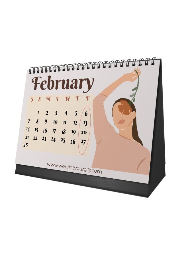 وى برنت يور جيفت  تقويم مكتبي لعام 2026 - تصميم بوهيمي مع مواضيع تحفيزية - قاعدة من الورق المقوى - Image 4