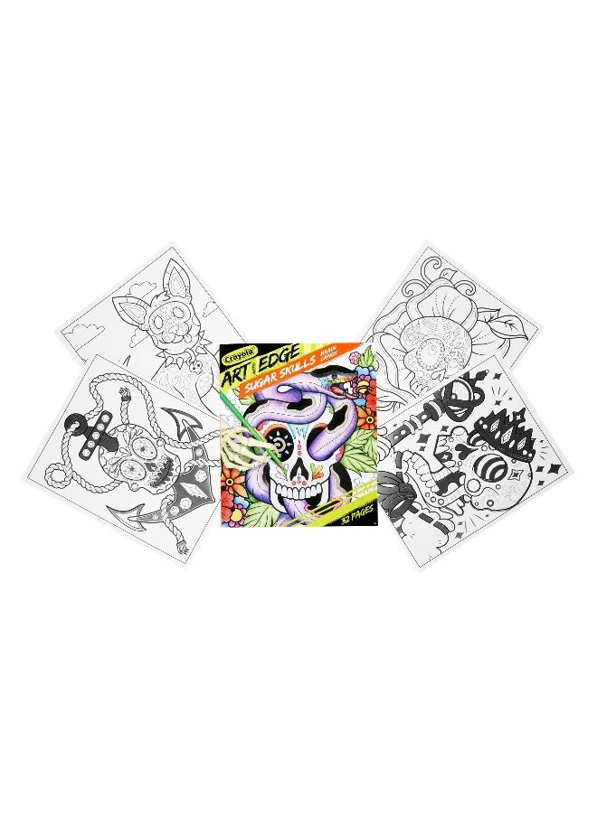 Crayola Crayola Art with Edge Sugar Skulls Coloring Book - Brain Candy (Paperback)  - Image 1