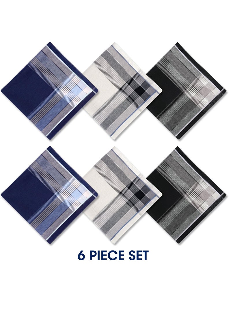Excefore - Men's Handkerchiefs, 12 Pcs Selected Hanky 100% Cotton Handkerchiefs for Men, Soft Handkerchiefs for Men, Mens Pocket Square, for Men Women(3 Style) - Image 1