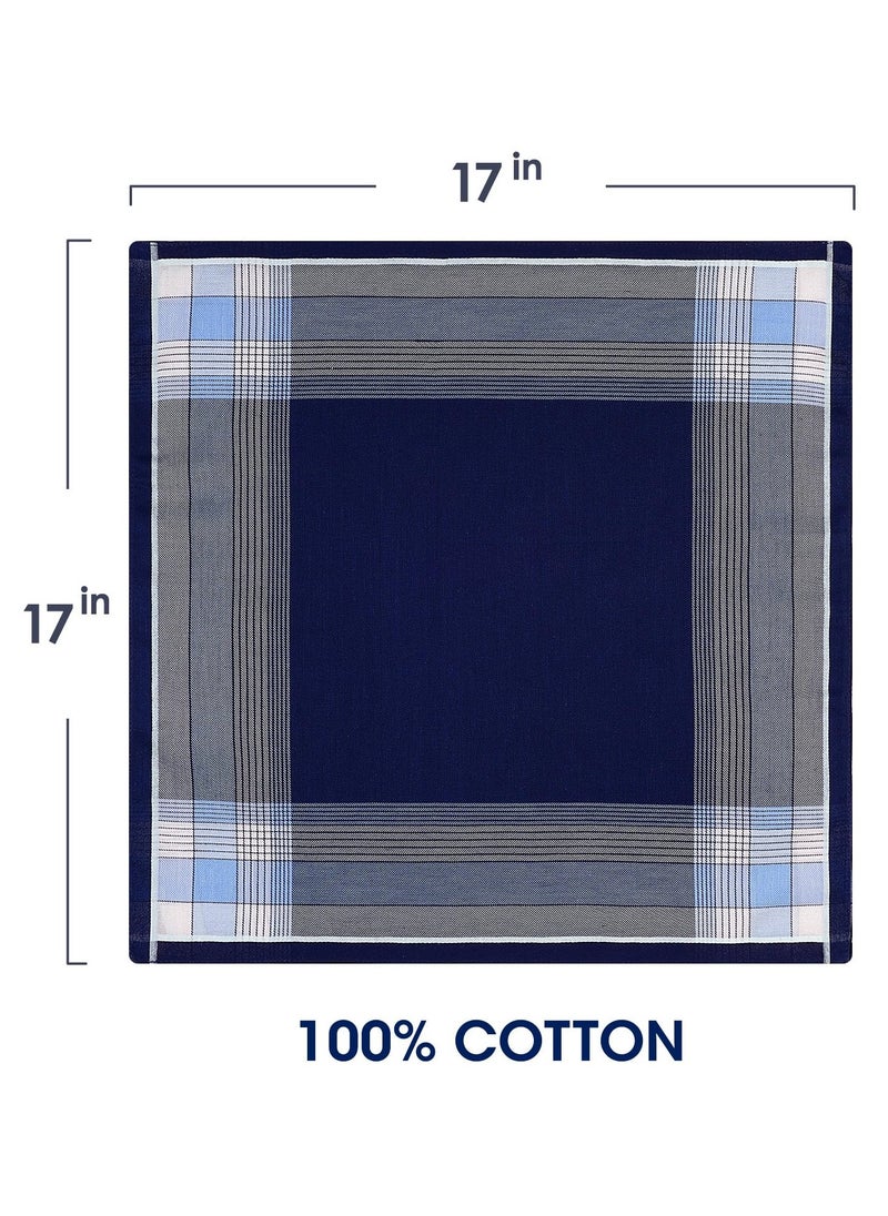 Excefore - Men's Handkerchiefs, 12 Pcs Selected Hanky 100% Cotton Handkerchiefs for Men, Soft Handkerchiefs for Men, Mens Pocket Square, for Men Women(3 Style) - Image 1
