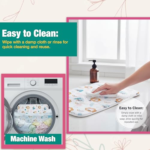 Safe-O-Kid Baby Diaper Changing Mat, 70 x 49 cm Waterproof & Foldable Bed Protector, Soft & Comfortable Changing Pad for Newborns, Travel-Friendly & Easy to Clean - (Pack of 1) - Image 5