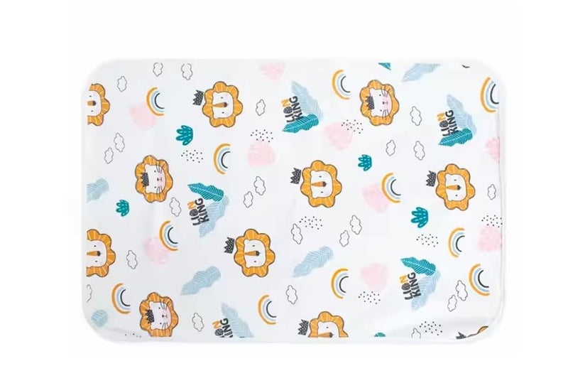 Safe-O-Kid Baby Diaper Changing Mat, 70 x 49 cm Waterproof & Foldable Bed Protector, Soft & Comfortable Changing Pad for Newborns, Travel-Friendly & Easy to Clean - (Pack of 1) - Image 1