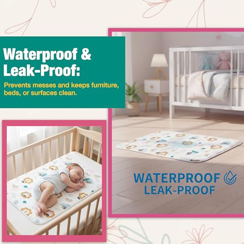 Safe-O-Kid Baby Diaper Changing Mat, 70 x 49 cm Waterproof & Foldable Bed Protector, Soft & Comfortable Changing Pad for Newborns, Travel-Friendly & Easy to Clean - (Pack of 1) - Image 3
