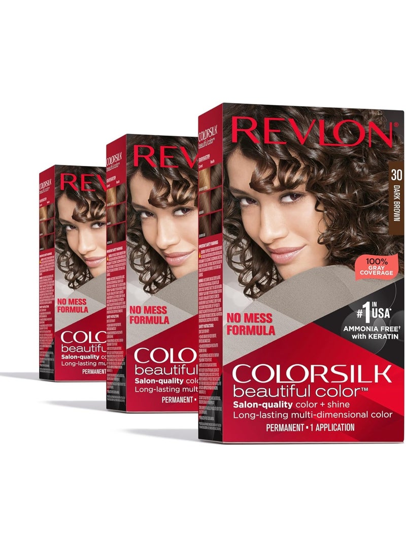 ريفلون ألوان سيلك الجميلة (بني غامق، 3 قطع)