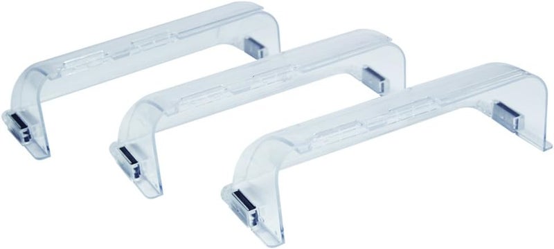 Deflecto Deflecto Unbreakable Heat and Air Deflector Clear Plastic 2 34 Tall Width Adjustable 10 to 14 3 Pack  - Image 2