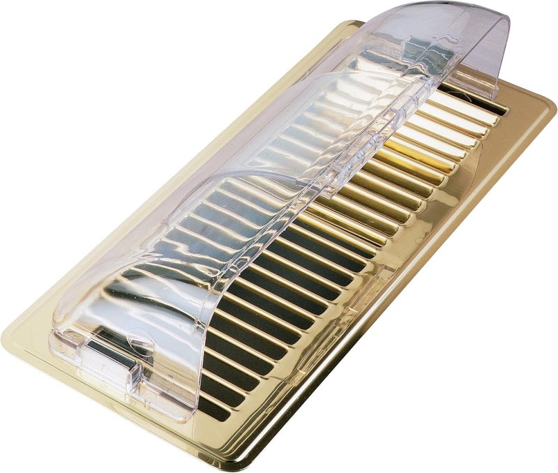 Deflecto Deflecto Unbreakable Heat and Air Deflector Clear Plastic 2 34 Tall Width Adjustable 10 to 14 3 Pack  - Image 1