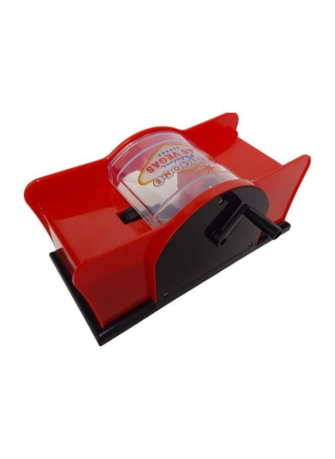 CHH 2 Deck Hand Crank "Welcome To Las Vegas" Card Shuffler Red & Black  - Image 3