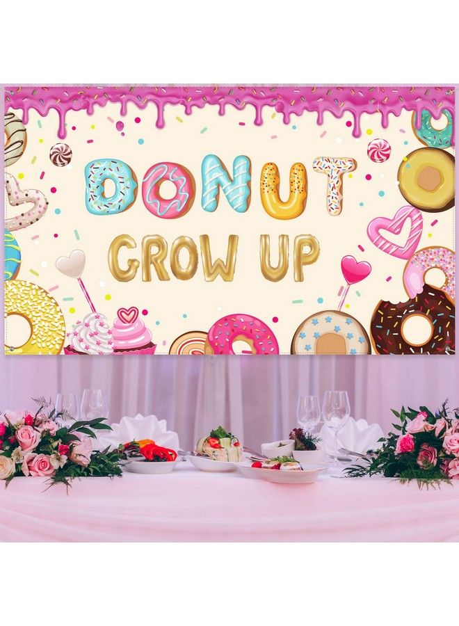 Tatuo خلفية عيد ميلاد دونات جرو أب - خلفية تصوير دونات حلوة - زينة حفلات دونات لعيد ميلاد الأطفال حديثي الولادة والفتيات - مستلزمات حفلات استحمام الأطفال - Image 5