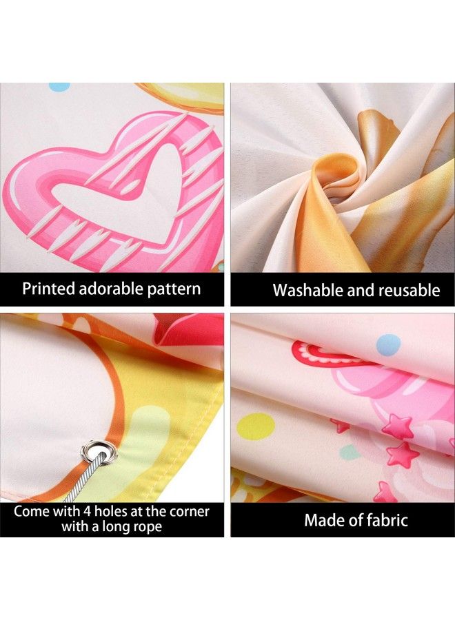 Tatuo خلفية عيد ميلاد دونات جرو أب - خلفية تصوير دونات حلوة - زينة حفلات دونات لعيد ميلاد الأطفال حديثي الولادة والفتيات - مستلزمات حفلات استحمام الأطفال - Image 4