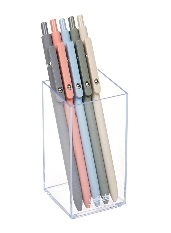 Mind Reader Pen Cup, Accessory Holder, Desktop Organization, Office, Acrylic, Clear - Image 1