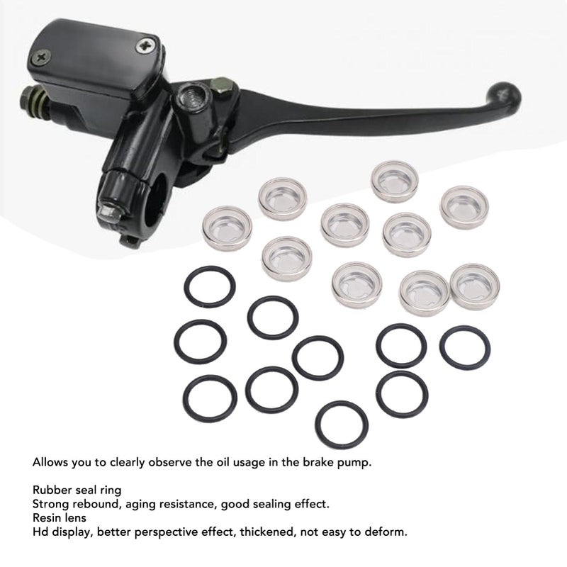 Motorcycle Brake Cylinder Show Glass Window With O Ring 18mm 10Pcs - Image 4