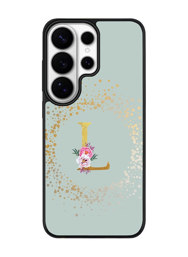 Stylizedd For Samsung Galaxy S26 Ultra Case, [Compatible with MagSafe] Slim Magnetic cover Phone Case - Custom Monogram Floral - L  (Light Grey ) - Image 1