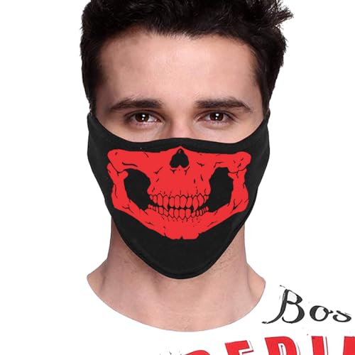 PrimeBox Men Pro Cotton Fabric Bike Riding Washable Reusable Dust Protection Cover Face Mask For Men Women Balaclava Neck Gaiter Bandana 9in1 tube Black pack of 2pcs mask - Image 4